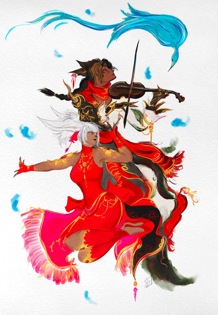 Dove and A'loq (Endwalker)